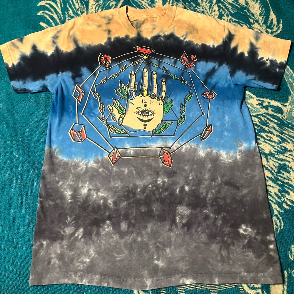 Earthbound Liquid Blue Tie Dye T Shirt M NEW